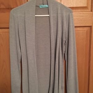 Chris & Carol gray open cardigan